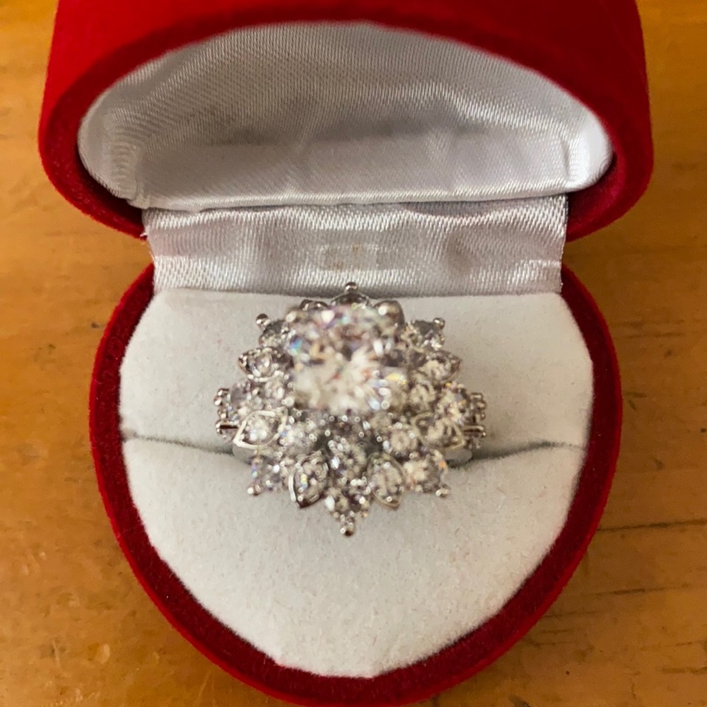 White gold filled S925 Silver ring